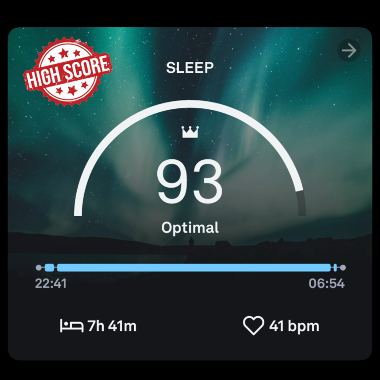 Hight Score Oura Sleep 93