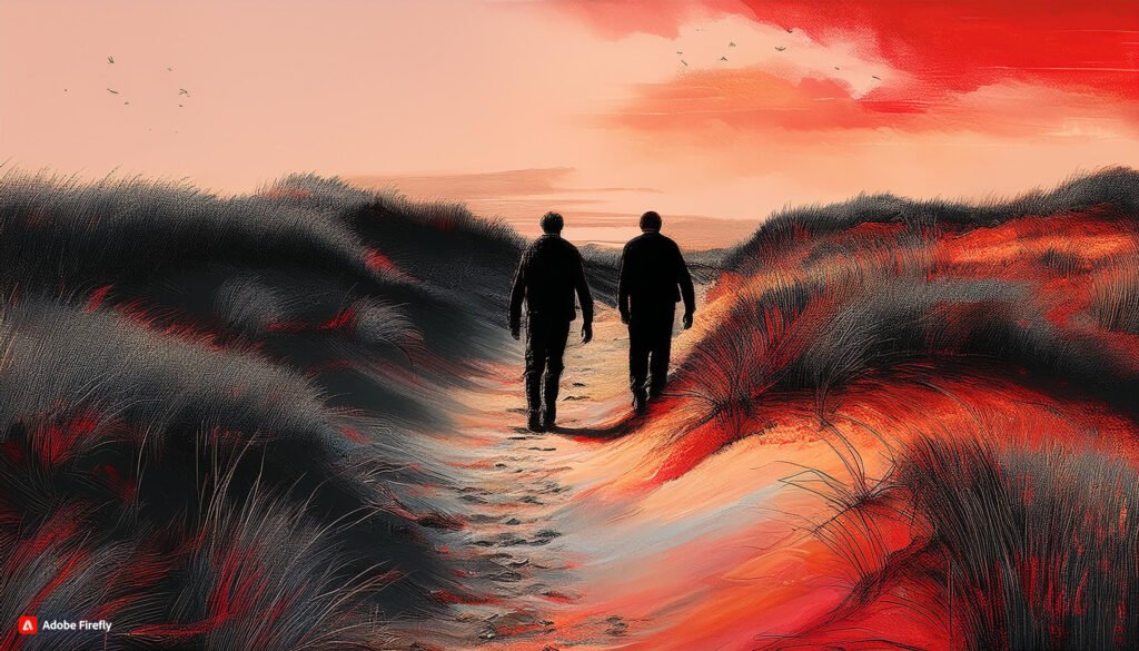 wandelen rood zwart